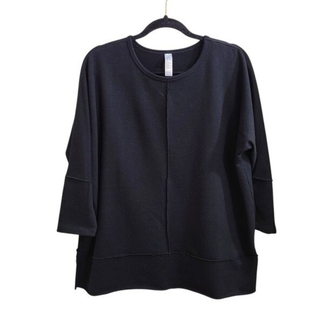 Spanx Perfect Length Black Dolman Sleeve Shirt Size M